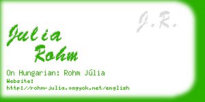 julia rohm business card
