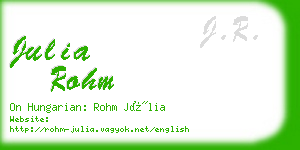 julia rohm business card